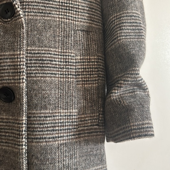 Monkl women’s plaid double breasted pea coat size S - Picture 4 of 6